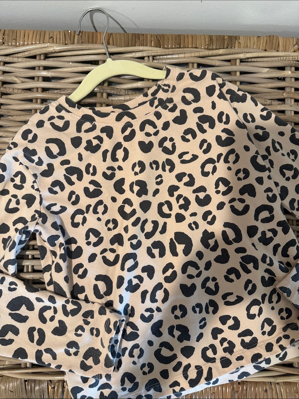 Cat & Jack Beige and Black Leopard Print Sweatshirt